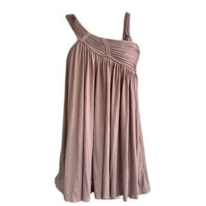 VALLEYGIRL, WOMENS TAUPE MINI DRESS. SIDE POCKETS. SIZE S/M